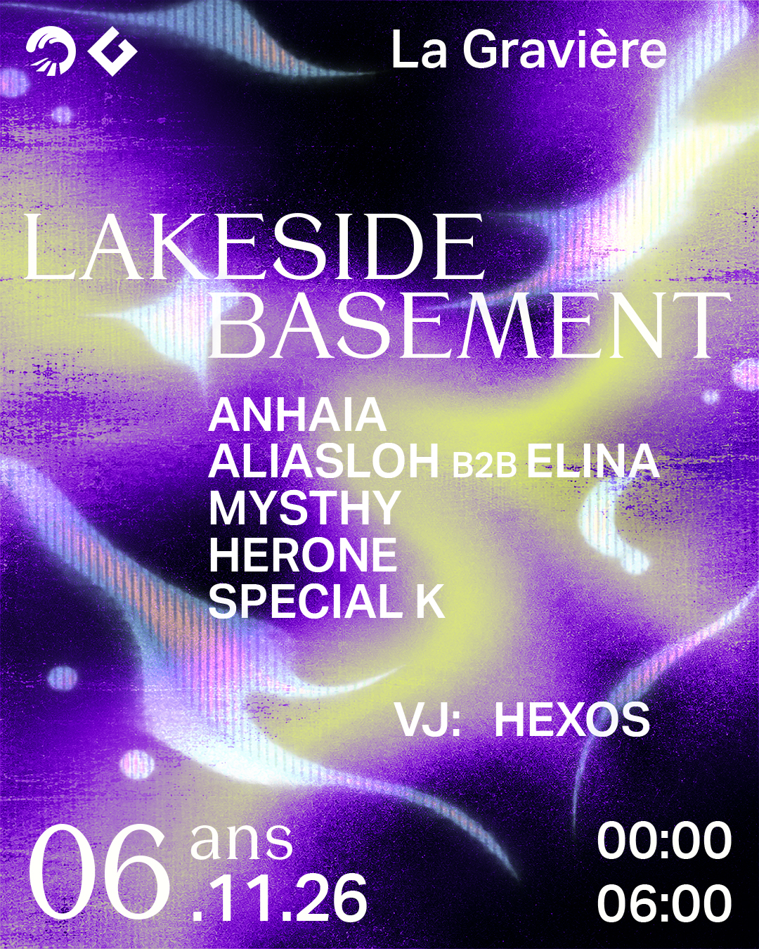 LAKESIDE BASEMENT 6 YEARS ANNIVERSARY — official event poster